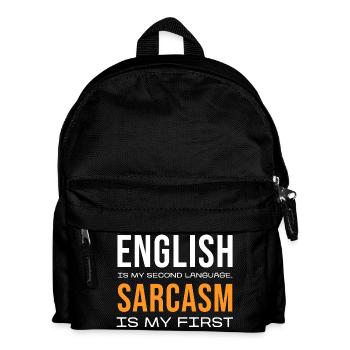 Sarcasme d’abord, anglais ensuite - Sac à dos Enfant - noir - Devant