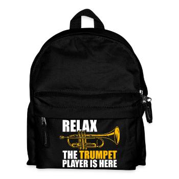 Relax the trumpet player Trompetenspieler - Kinder Rucksack - Schwarz - Vorne