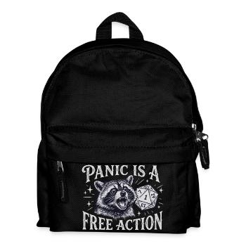La panique est une action libre – Raccoon D20 Design - Sac à dos Enfant - noir - Devant