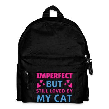 Imperfect loved by cat - Kinder Rucksack - Schwarz - Vorne
