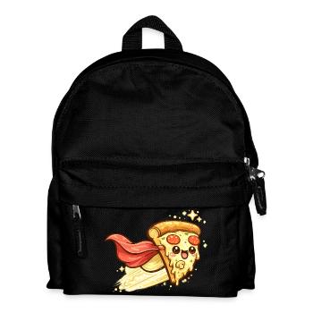 Pizza hero with cape - Kids' Backpack - black - Front