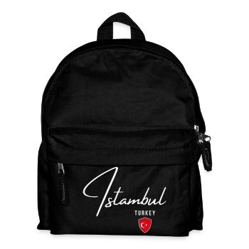 Istanbul Türkei, elegantes Design Istanbul - Kinder Rucksack - Schwarz - Vorne