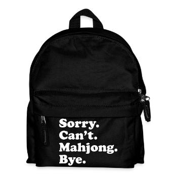 Kein Mahjong. Tschüss - Kinder Rucksack - Schwarz - Vorne