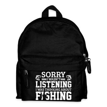 Sorry I Wasn't Listening Fishing - Kids' Backpack - black - Front