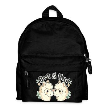 Cute Funny Gifts, Best of the Herd Alpaca - Kids' Backpack - black - Front