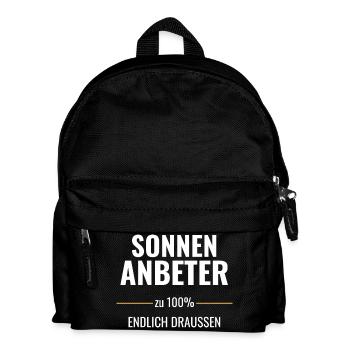 Sonnenanbeter zu 100% Endlich draußen - Kinder Rucksack - Schwarz - Vorne