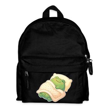 Frosch Schlafen - Kinder Rucksack - Schwarz - Vorne