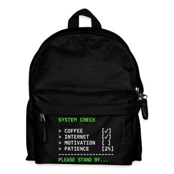 Vérification système – Conception de terminal administrateur informatique - Sac à dos Enfant - noir - Devant