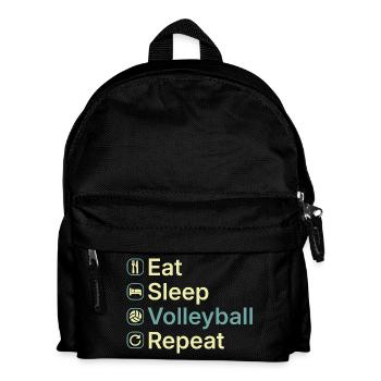 Eat Sleep Volleyball Repeat Funny Volleyball Gift - Kids' Backpack - black - Front