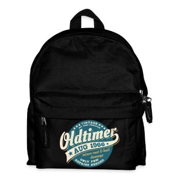Vintage August 1966 - Birthday - Gift - Kids' Backpack - black - Front