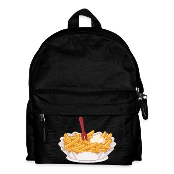 pommes - Kinder Rucksack - Schwarz - Vorne
