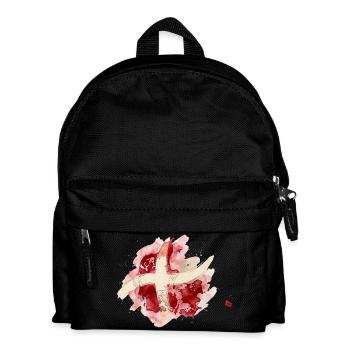 Denmark flag as watercolor - Kids' Backpack - black - Front