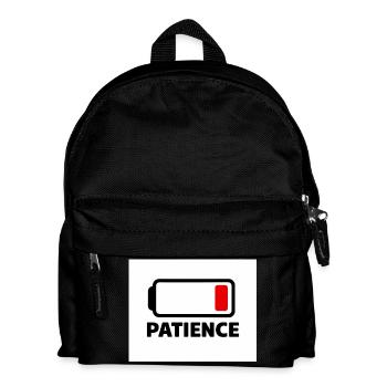 PATIENCE Battery Icon with Font - Kids' Backpack - black - Front
