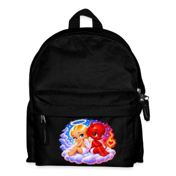 Angel & Devil – Sweet and Mischievous - Kids' Backpack - black - Front