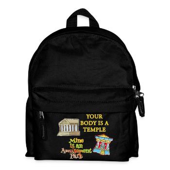 Temple Body Vergnügungspark - Kinder Rucksack - Schwarz - Vorne