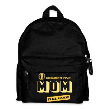 Mom Mama Number One Deluxe Bester Familie Mama - Kinder Rucksack - Schwarz - Vorne