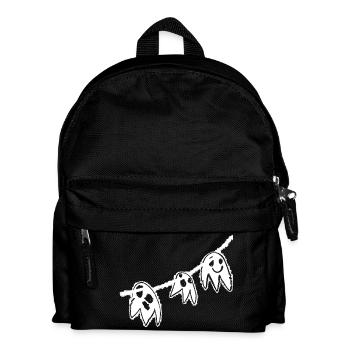 Niedliche Geistergirlande – Handgezeichnetes Halloween-Design - Kinder Rucksack - Schwarz - Vorne