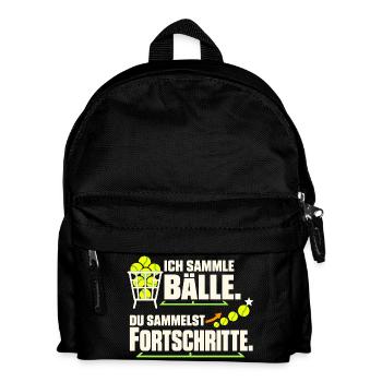 Tennistrainer Tennis Coach Tennislehrer Geschenk - Kinder Rucksack - Schwarz - Vorne