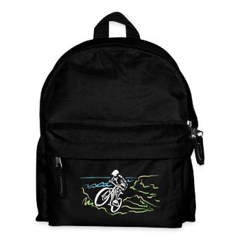 Mountainbiken an der Küste - Kinder Rucksack - Schwarz - Vorne
