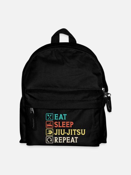 Eat Sleep Jiu-Jitsu Repeat Jiu Jitsu - Kids' Backpack - black