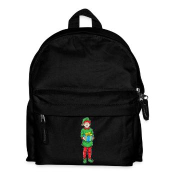 Elf Weihnachten Paket - Kinder Rucksack - Schwarz - Vorne