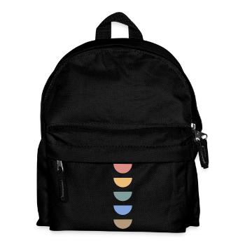 Retro Farb Design - Kinder Rucksack - Schwarz - Vorne