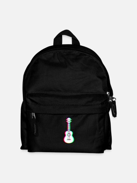 EDM - Akustische Gitarre - Glitch Rave Style - Kinder Rucksack - Schwarz