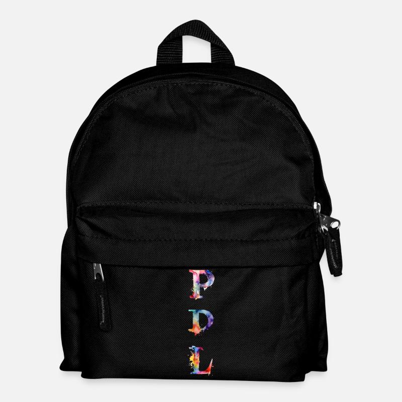 PDL Pflegedienstleitung Wasserfarbe Watercolor - Kinder Rucksack - Schwarz