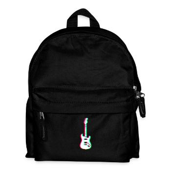 EDM - Elektrische Gitarre - Glitch Rave Style - Kinder Rucksack - Schwarz - Vorne