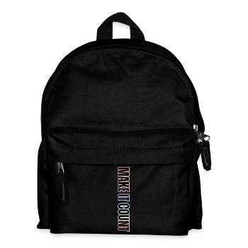 Chaque instant compte – inscription au pastel - Sac à dos Enfant - noir - Devant