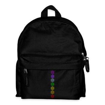 Fleur de Vie - 5ème Dimension - 7 Chakras - Sac à dos Enfant - noir - Devant