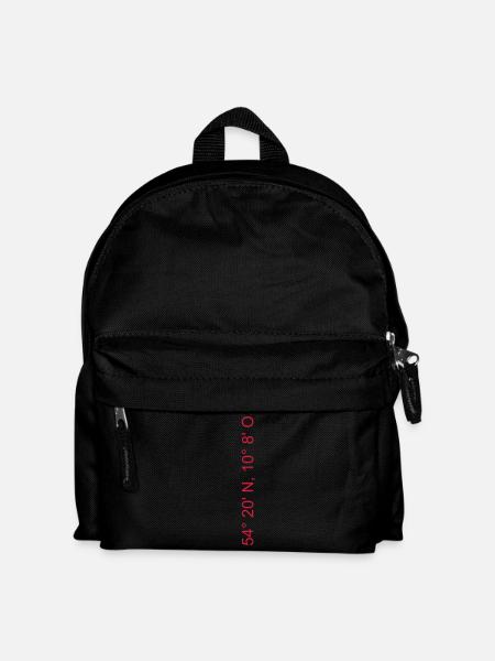 Koordinaten für Kiel - Kinder Rucksack - Schwarz