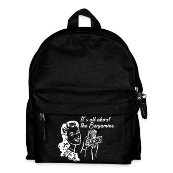 All about the Benjamins - Kids' Backpack - black - Front