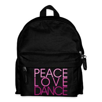 Peace Love Dance rose - Danse shirt - Sac à dos Enfant - noir - Devant