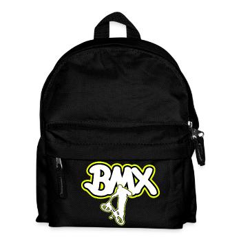 BMX Logo yellow - Kids' Backpack - black - Front