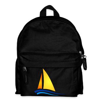 boat sailing boat uboot sailboat sailing yacht - Kids' Backpack - black - Front