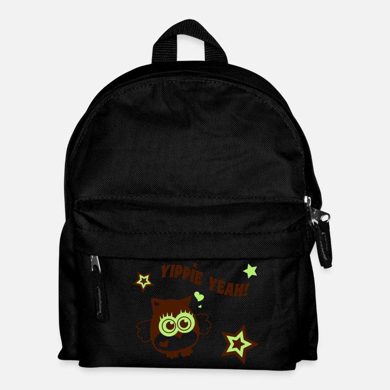 Owl - Yippie Yeah! - Kids' Backpack - black