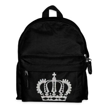 crown crown koenig king castle castle tower burg2 - Kids' Backpack - black - Front