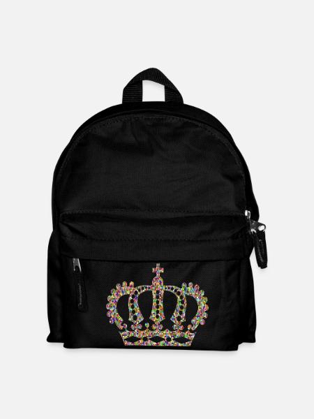 crown crown king king castle castle tower burg1 - Kids' Backpack - black