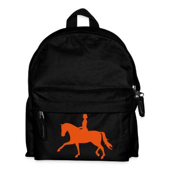2541614 15836128 dressurpferd - Kinder Rucksack - Schwarz - Vorne
