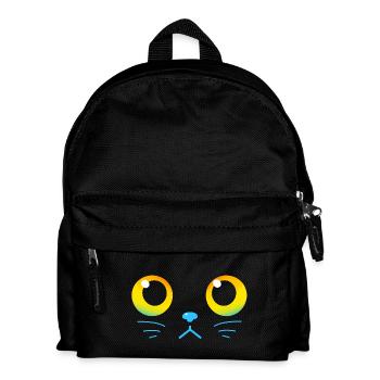 Curious Black Cat Eyes - Kids' Backpack - black - Front