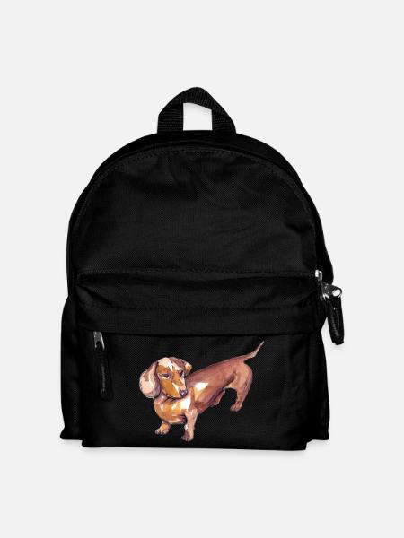 Dackel - Kinder Rucksack - Schwarz