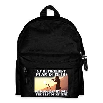 Retired Photographer - Kids' Backpack - black - Front