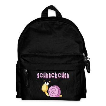 Funny piebald escargot je bande dessinée - Sac à dos Enfant - noir - Devant