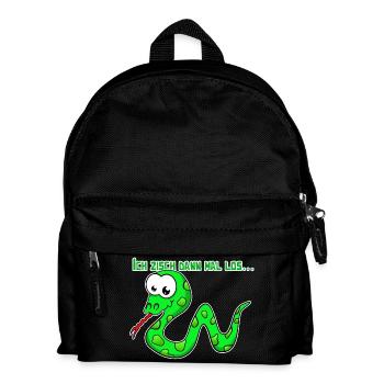 Conception de bande dessinée drôle de serpent pour des enfants - Sac à dos Enfant - noir - Devant
