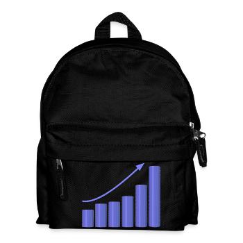 Growth chart with dynamic slope - Kids' Backpack - black - Front
