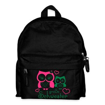 große Schwester - Kinder Rucksack - Schwarz - Vorne