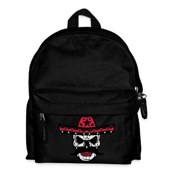 Skull hat Mexican 58 - Kids' Backpack - black - Front