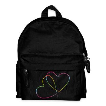 Cœurs arc-en-ciel Amour sans frontières - Sac à dos Enfant - noir - Devant