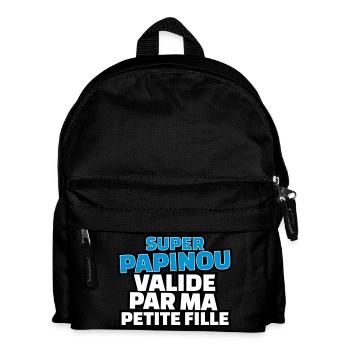 super papinou validé par ma petite fille - Sac à dos Enfant - noir - Devant